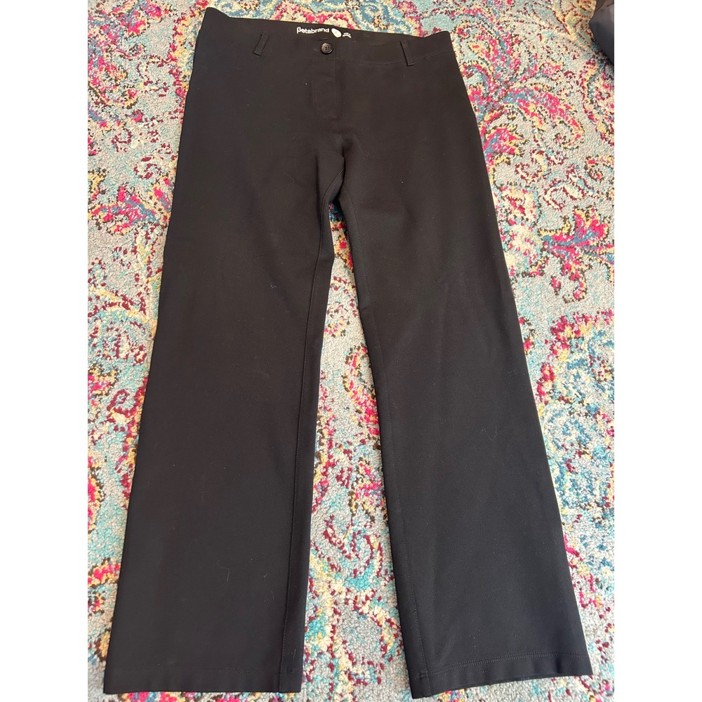 Betabrand Dress Pant Yoga Pants Black Straight‎ Leg Trouser Large Short Petite